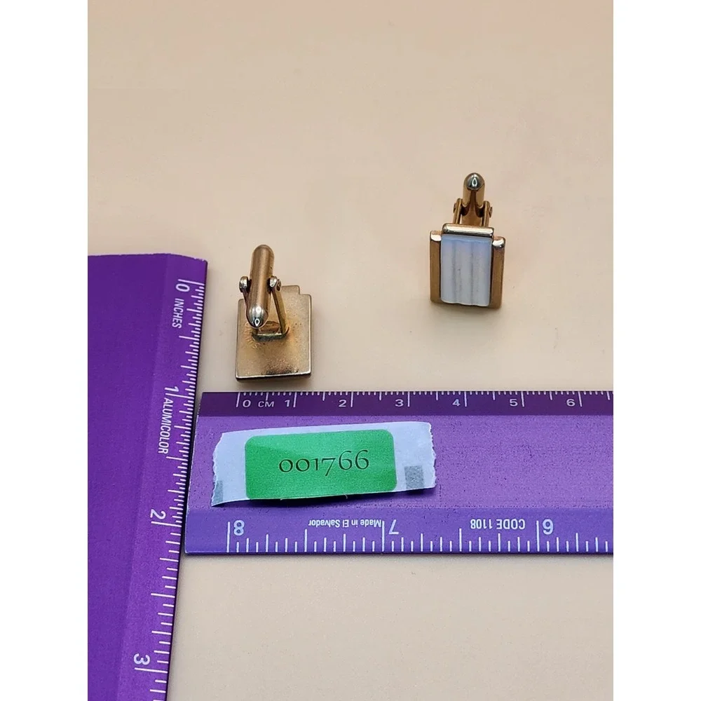 75 Yr Old SWANK USA Mother of Pearl Mid Century Vintage Cufflinks FREE $HIPPING!
